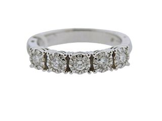 Memoire 18k Gold 0.51ctw Diamond Wedding Band Ring