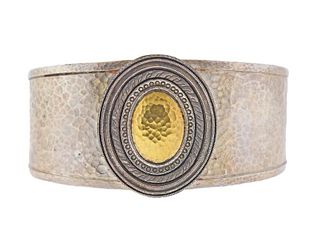 Gurhan Camelot Silver 24k Gold Cuff Bracelet 