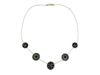 Ippolita Phantom 18k Gold Onyx Shell Necklace