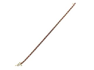 14k Gold Diamond Ruby Line Bracelet 