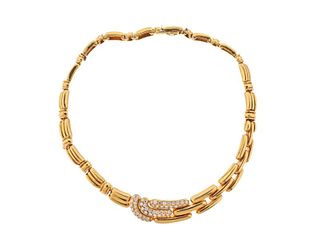 Boucheron Paris 18k Gold Diamond Necklace 