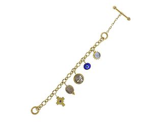 Elizabeth Locke Gold Charm Bracelet