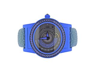 De Grisogono Tondo by Night Sapphire Blue Automatic Watch 