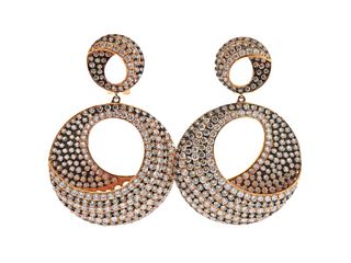18k Rose Gold 6.00cts Diamond Drop Earrings 