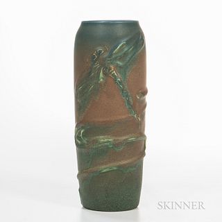 Sarah "Sallie" Toohey (1872-1941) for Rookwood Pottery Matte Glaze Vase, Cincinnati, Ohio, 1905, glazed earthenware decorated with drag