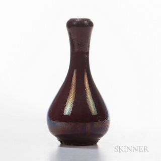 Hugh C. Robertson (1845-1908) for Chelsea Keramic Art Works Bottle Vase, Chelsea, Massachusetts, c. 1888, in oxblood glaze, impressed "