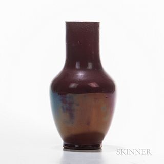 Hugh C. Robertson (1845-1908) for Chelsea Keramic Art Works Vase, Chelsea, Massachusetts, c. 1888, in oxblood glaze, impressed "CKAW" a