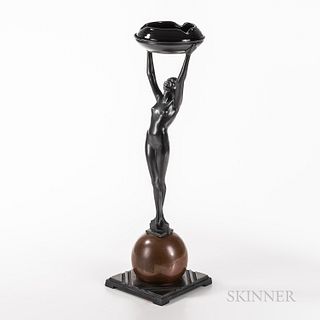 Frankart Figural Smoking Stand, United States, c. 1925, marked on base, ht. 25 in.