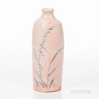 Kozo Kato (Japanese, b. 1935) Shino-ware Sake Bottle, Mino, Japan, 2001, glazed ceramic, includes presentation box, ht. 11, dia. 3/4 in