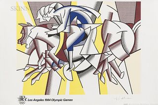 After Roy Lichtenstein (American, 1923-1997) The Red Horsemen (The Equestrians) for Los Angeles 1984 Olympic Games, 1982, edition of 75