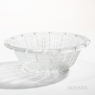 Lalique Acacia Crystal Bowl, France, c. 1936, marked "R. Lalique France" in the mold, etched "No. 3278,", ht. 3 3/8, dia. 10 1/4 in.