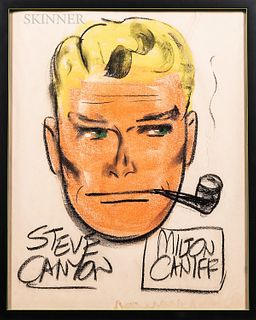 Milton Caniff (American, 1907-1988) Two Portraits: Cheetah and Steve Canyon. Both signed "MILTON/CANNIFF [within a square]" l.r. and ti