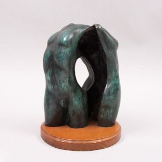 Anónimo Torzos Fundición en bronce patinado Con base de madera. 25 x 19 x 11 cm