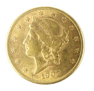 1907 S  $20 LIBERTY GOLD PIECE DOUBLE EAGLE