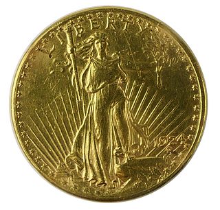1924 ST GAUDENS DOUBLE EAGLE $20 GOLD COIN