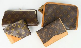 LOT OF (4) LOUIS VUITTON PURSES AND WALLETS