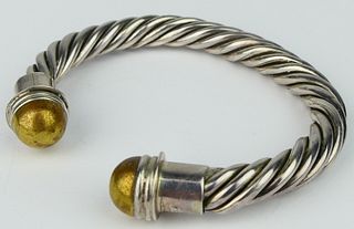 MEXICAN CABLE BRACELET STERLING DAVID YURMAN STYLE