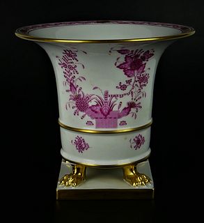 HEREND "CHINESE BOUQUET" CLAW FOOTED CACHEPOT
