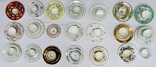LOT OF 23 TEACUPS SAUCERS AND DESERT PLATES