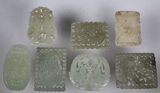 (7) Chinese Carved Jade Pendants