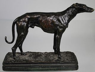 Dubucand, Bronze Whippet Figure