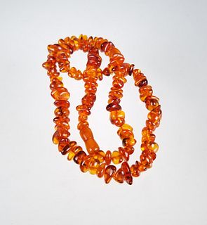 Amber Style Bead Necklace