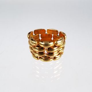 18K Gold Chain Ring