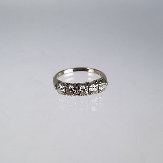 14K White Gold Multi-Stone Diamond Ring
