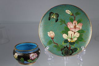 (2) Chinese Cloisonne Articles