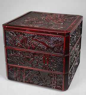 Chinese Lacquerware Stacking Box