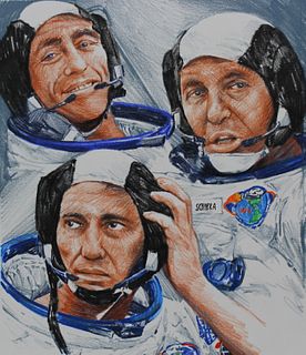 Chris Calle (B. 1961) "Astronauts of Apollo 7"