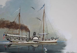 John Swatsley (B. 1937) Steamboat Phoenix (1809)