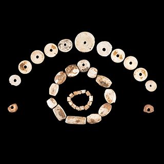 A Frame of Shell Beads, Largest 1-1/4 in.
