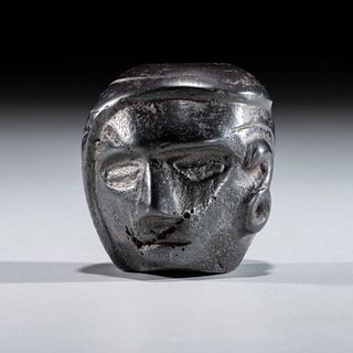 A Woodland Hematite Human Effigy Pipe Bowl, 1-1/2 in.