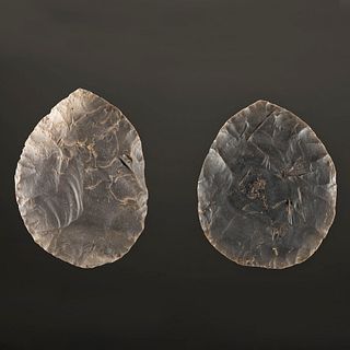 A Pair of Hornstone Cache Blades, Largest 4-3/4 in.
