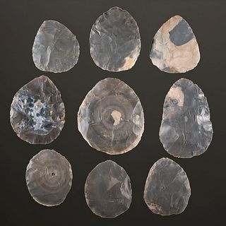 A Group of Flint Cache Blades, Largest 5 in.