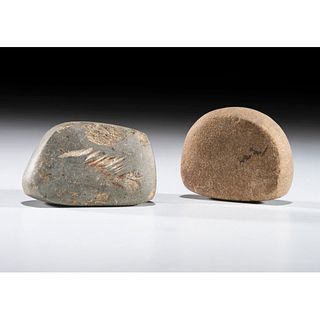 A Pair of Loafstones, Largest 2 in.