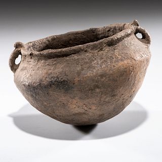 A Mississippian Pottery Jar, 3-3/4 x 5-1/4 in.