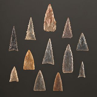 A Group of Triangular Points, Largest 1-1/2 in.