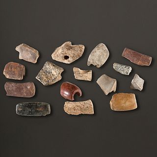 An Assortment of Bannerstone Fragments, Largest 3 in.