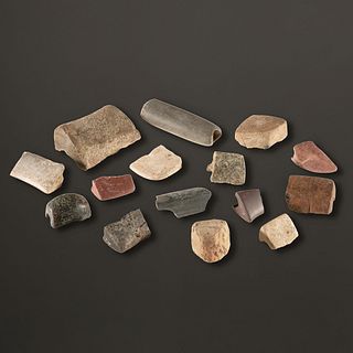 A Group of Bannerstone Fragments, Largest 3-1/4 in.