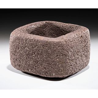 A Large Stone Bowl, 5-1/2 x 8-1/2 in.
