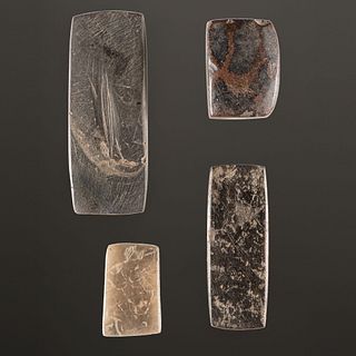 A Group of Hardstone Rectangular Tools, Largest 2-7/8 in.
