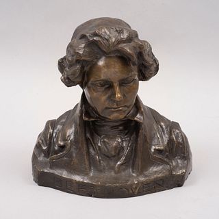 Busto de Beethoven. Fundición bronce. 25 x 25 x 13.5 cm