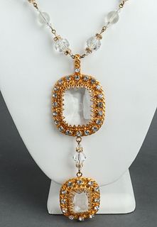 Christian Dior Crystal Sautoir Necklace, c. 1960