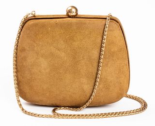 Chanel Iridescent Gold-Tone Minaudière Handbag