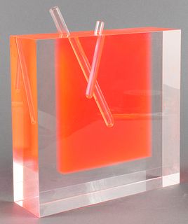 Shiro Kuramata "Flower Vase #3" Acrylic & Glass
