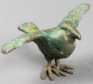 Giacometti Style Bronze Bird Sculpture