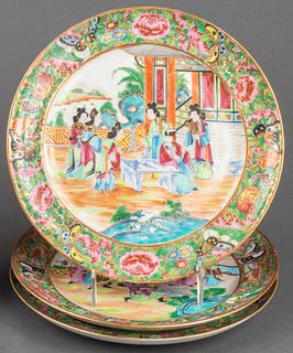 Chinese Export Famille Rose Plates, 3