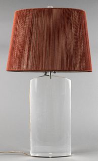 Karl Springer Attributed Modern Acrylic Table Lamp
